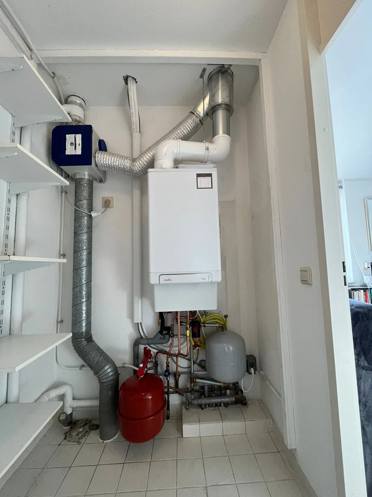 Intergas-ketel en binneninstallatie bij het project in Voorburg